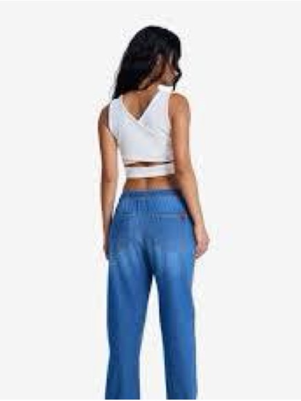 Roxy ~ Slow Swell Pants ~ Elastic & Drawstring ~ Summer Denim Blue Wash ~ Beachy - Picture 7 of 8